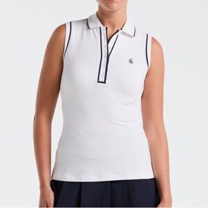 Original Penguin Veronica Sleeveless Golf Polo in Bright White